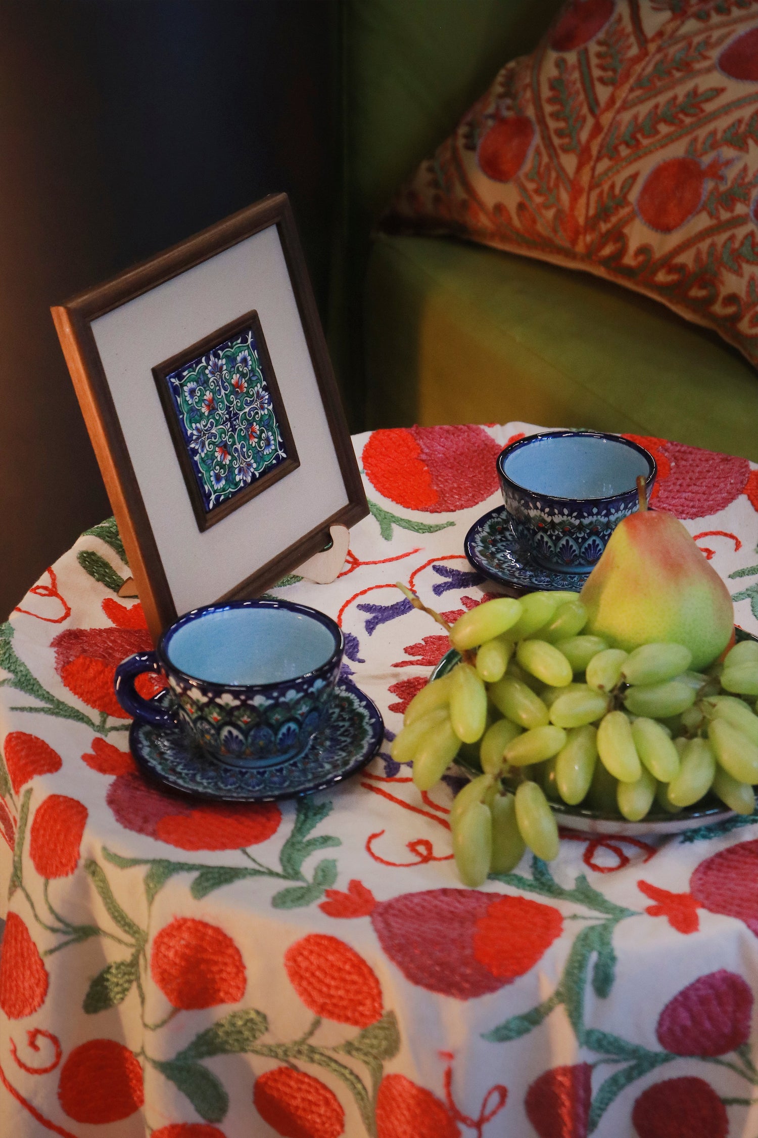 Hand-Embroidered Tablecloth