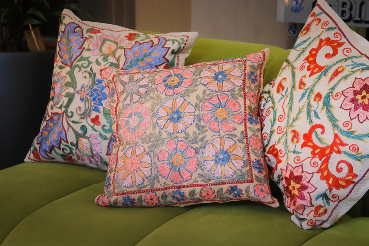 Hand-Embroidered Pillowcase