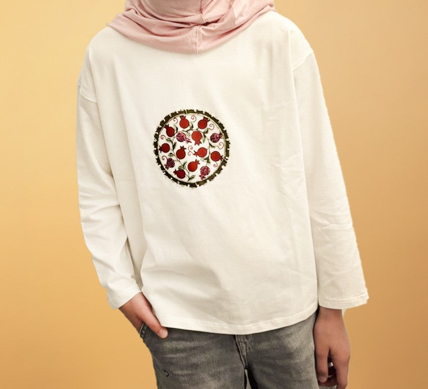 Suzani Ring —  Ivory —  Hand-Beaded