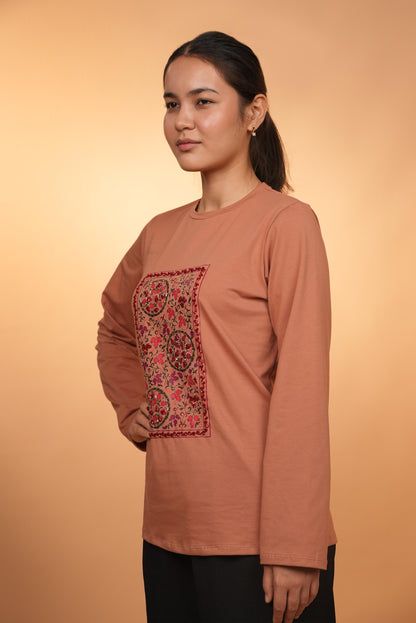 Orchard Suzani —  Peach —  Hand-Beaded