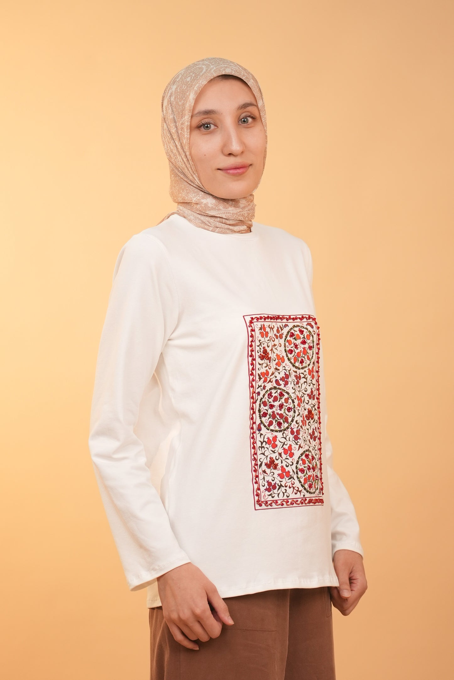 Orchard Suzani —  Ivory —  Hand-Beaded