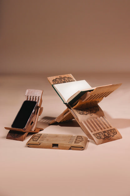 Handcrafted Foldable Wooden Bookstand – 25.5 × 12 cm