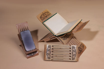 Handcrafted Foldable Wooden Bookstand – 29.5 × 13.7 cm