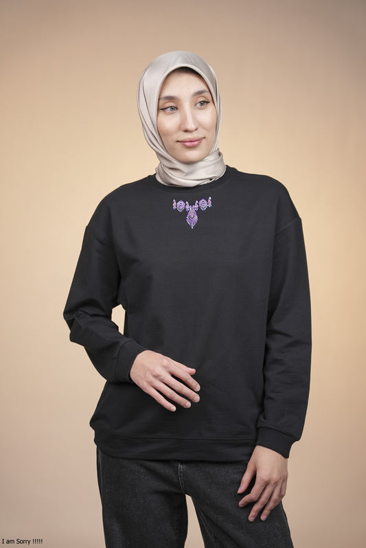 Ikat Festive - Lush Charm - Warm Black – Hand-Beaded