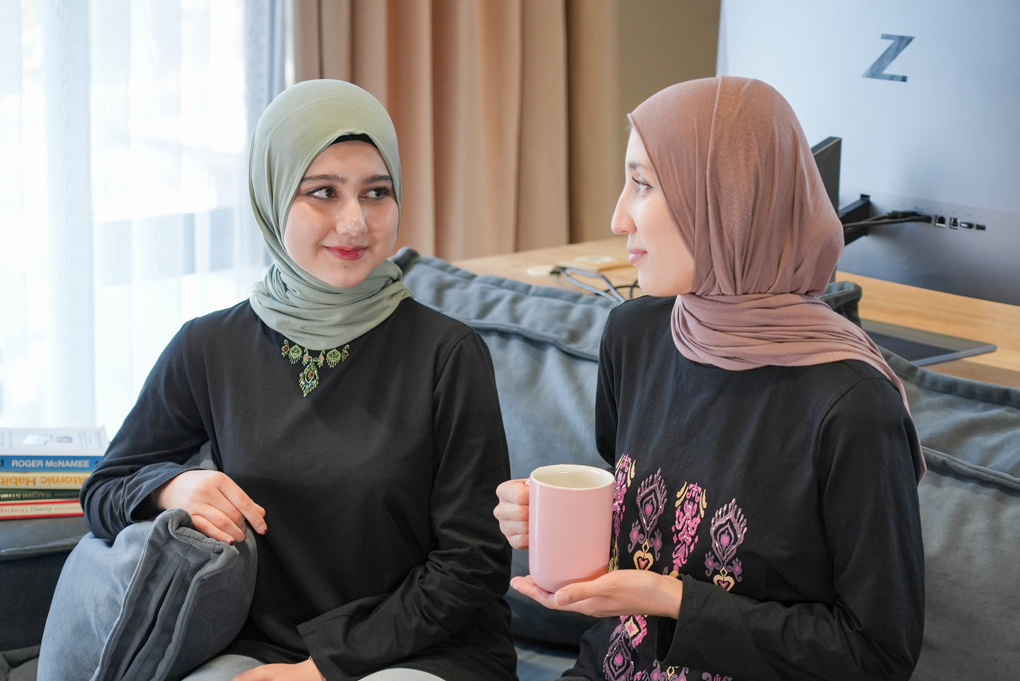 Ikat Festive - Lush Charm - Black - Hand-Beaded