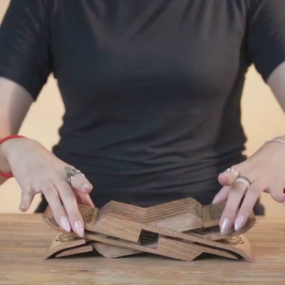 Handcrafted Foldable Wooden Bookstand – 25.5 × 12 cm